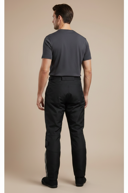 Pantalon De Pluie Noir Réfléchissant Imperméable Homme Moto - Polyester - vue 2