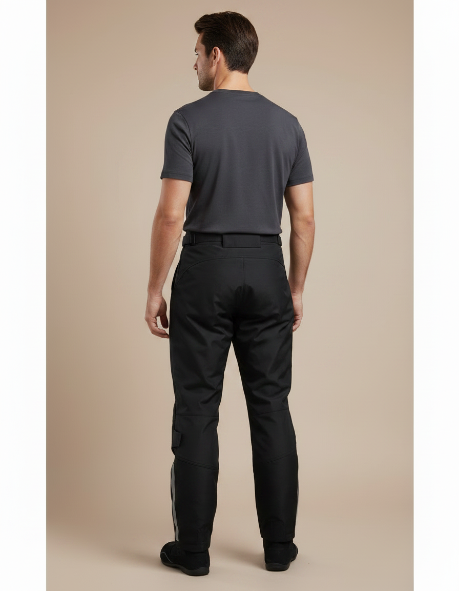 Pantalon De Pluie Noir Réfléchissant Imperméable Homme Moto - Polyester - vue 2