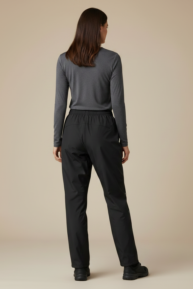 Pantalon De Pluie Noir Imperméable Sport Léger Bandes Latérales - Polyester - vue 2