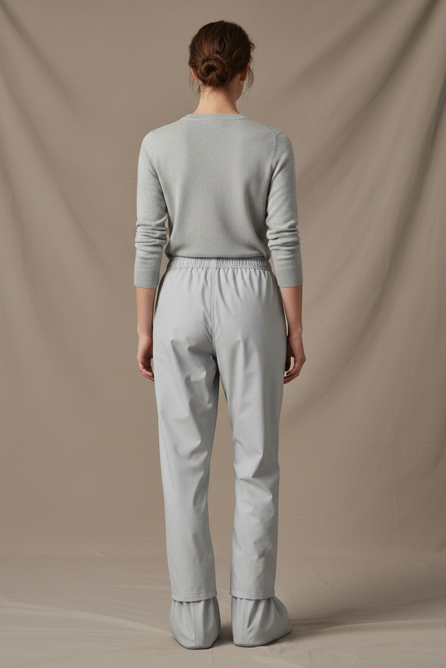 Pantalon De Pluie Gris Imperméable Ample Décontracté Femme - Polyester - vue 2