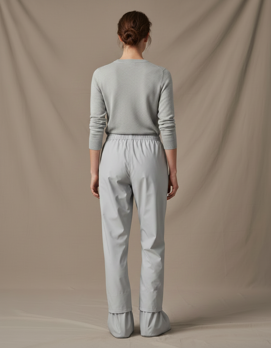 Pantalon De Pluie Gris Imperméable Ample Décontracté Femme - Polyester - vue 2