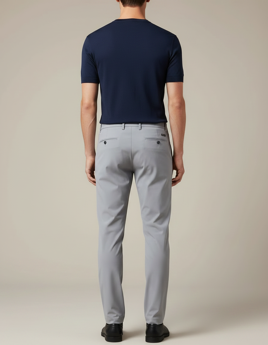 Pantalon De Pluie Gris Homme Droit Décontracté Léger - Polyester - vue 2