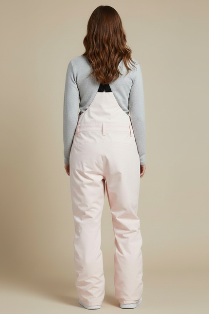 Pantalon De Pluie Rose Imperméable Bretelles Femme Ski - Polyester - vue 2