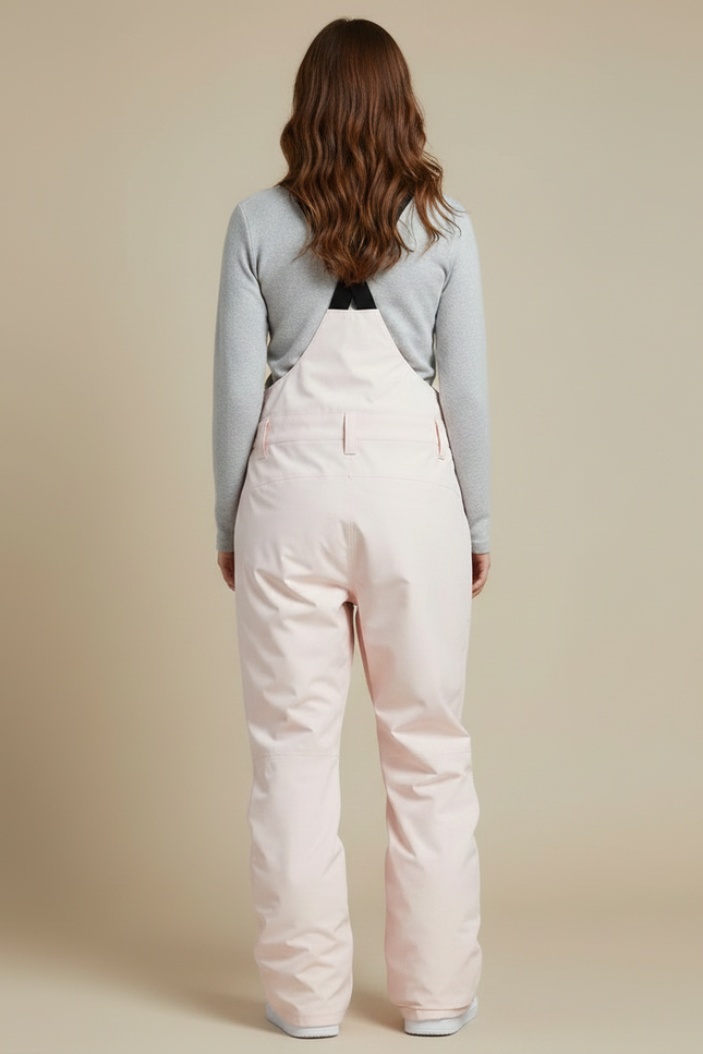 Pantalon De Pluie Rose Imperméable Bretelles Femme Ski - Polyester - vue 2