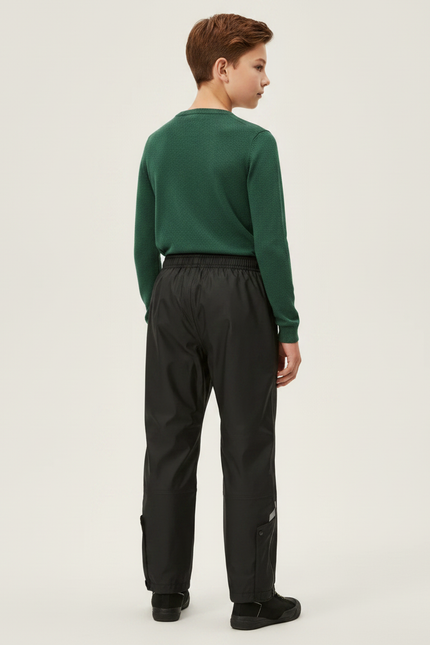 Pantalon Pluie Velotaf - Noir Polyester - vue 2