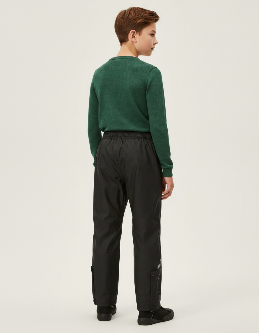 Pantalon Pluie Velotaf - Noir Polyester - vue 2