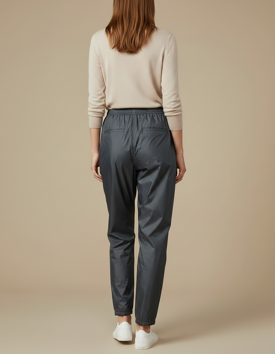 Pantalon De Pluie Gris Imperméable Ample Léger Femme - Polyester - vue 2