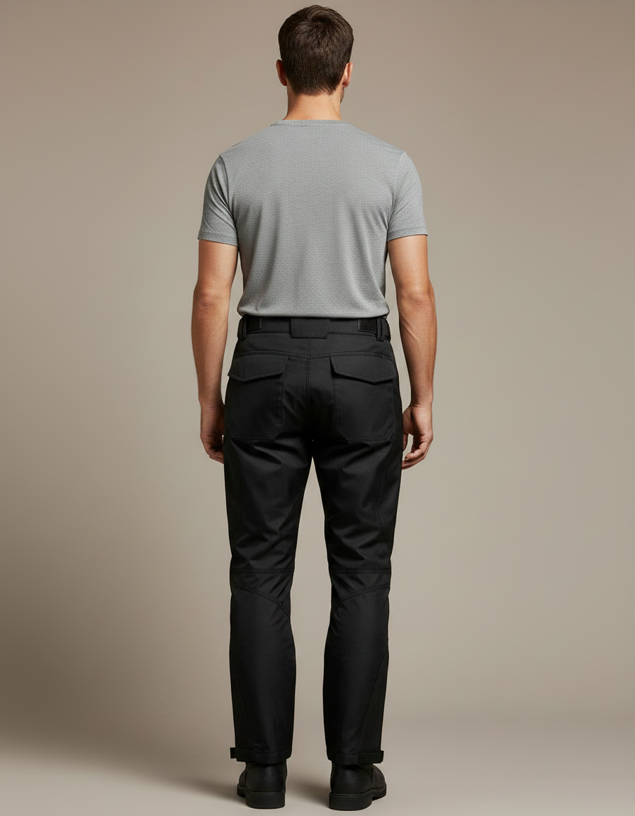 Pantalon De Pluie Noir Réfléchissant Imperméable Moto Homme - Polyester - vue 2