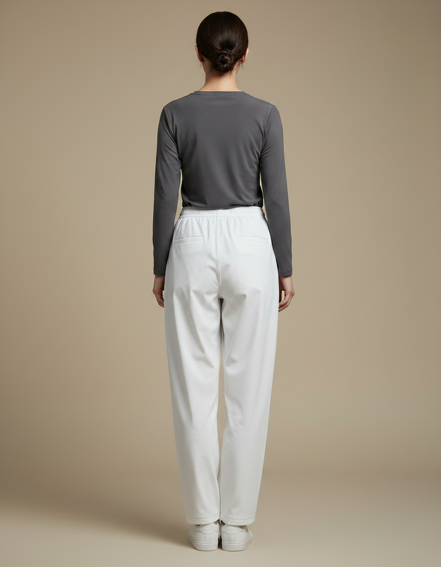 Pantalon De Pluie Blanc Imperméable Décontracté Léger Femme - Polyester - vue 2