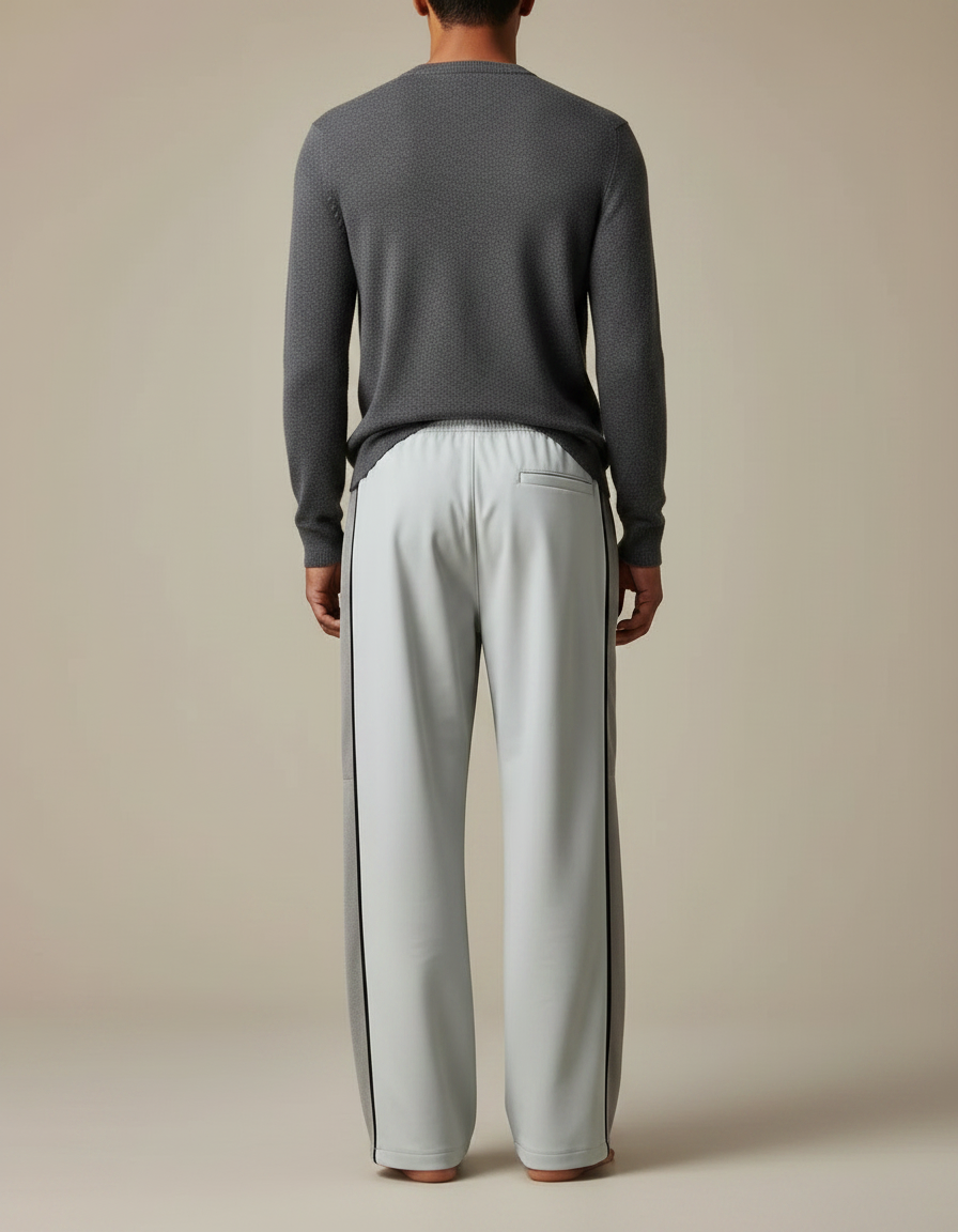 Pantalon De Pluie Gris Clair Ample Décontracté Homme - Polyester - vue 2