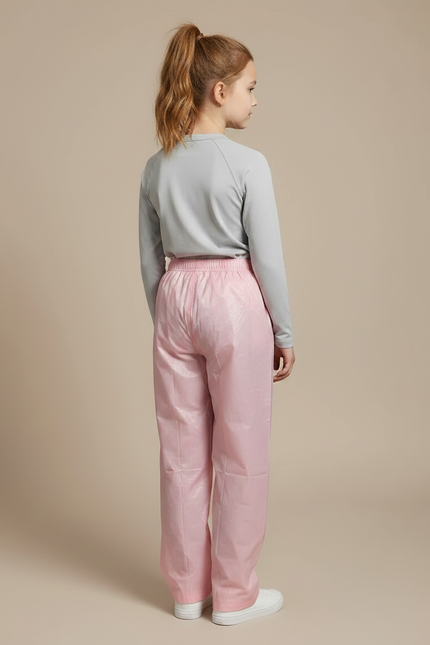 Pantalon De Pluie Rose Transparent Ample Enfant - Polyester - vue 2