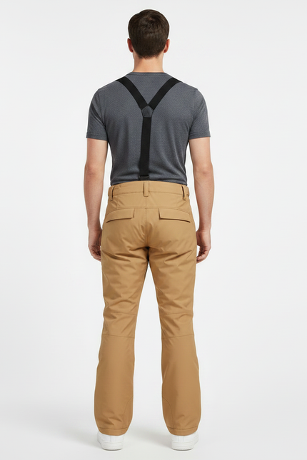 Pantalon De Pluie Beige Bretelles Amovibles Imperméable Homme - Polyester - vue 2
