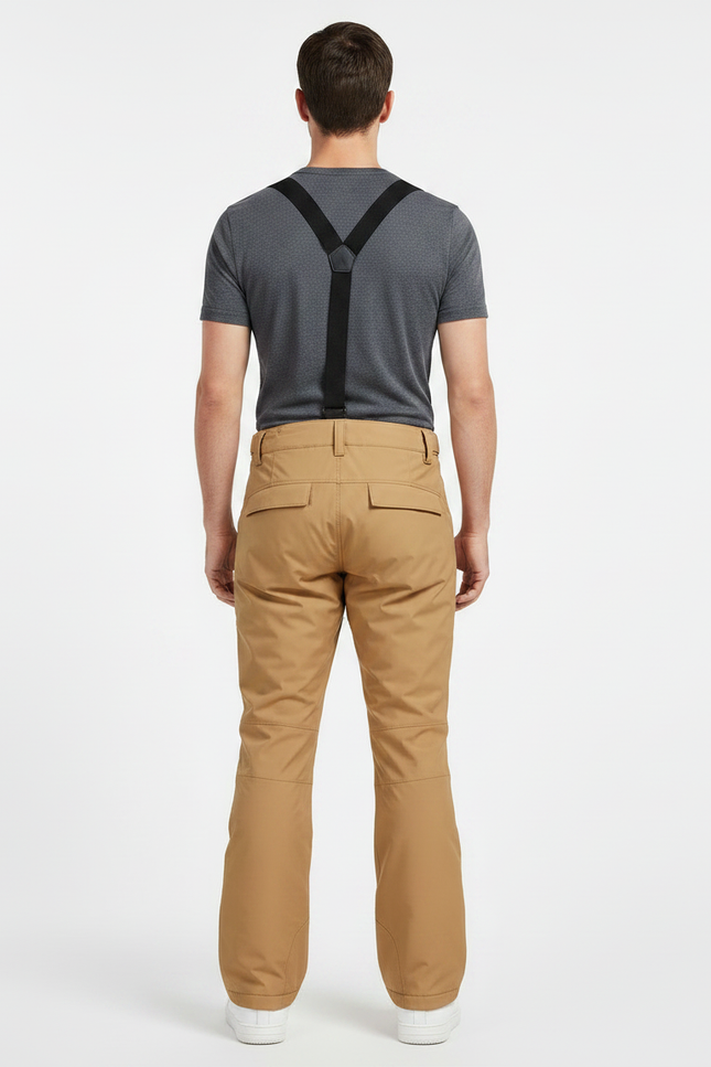 Pantalon De Pluie Beige Bretelles Amovibles Imperméable Homme - Polyester - vue 2