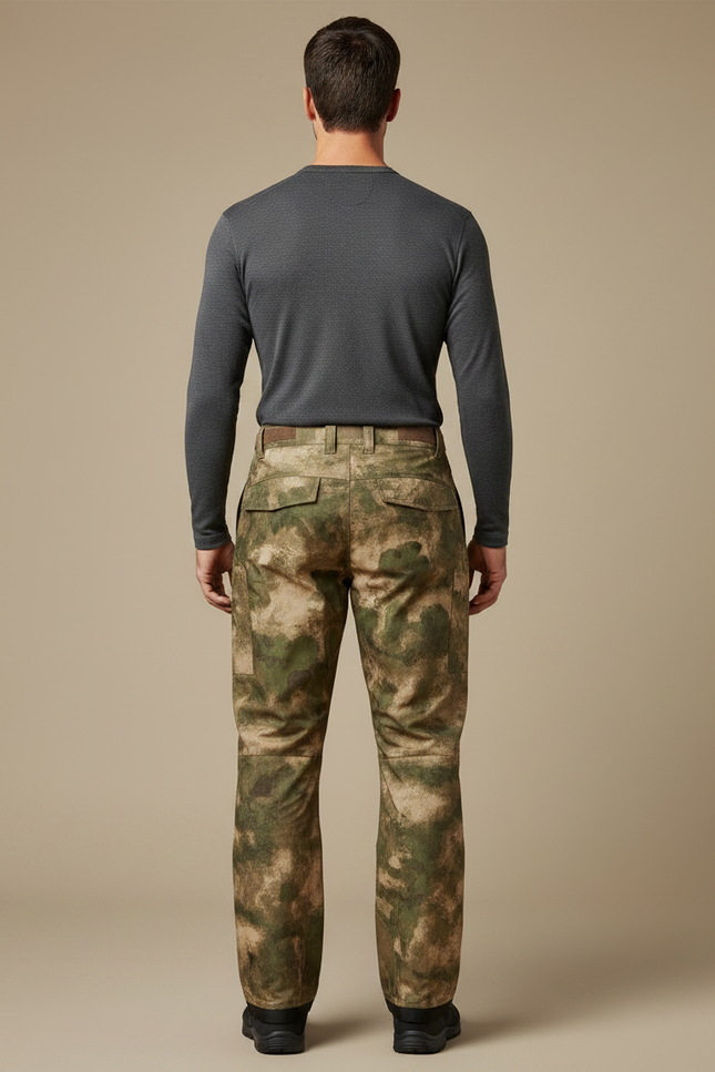 Pantalon De Pluie Camouflage Marron Vert Tactique Imperméable Homme - Multicolore Polyester - vue 2
