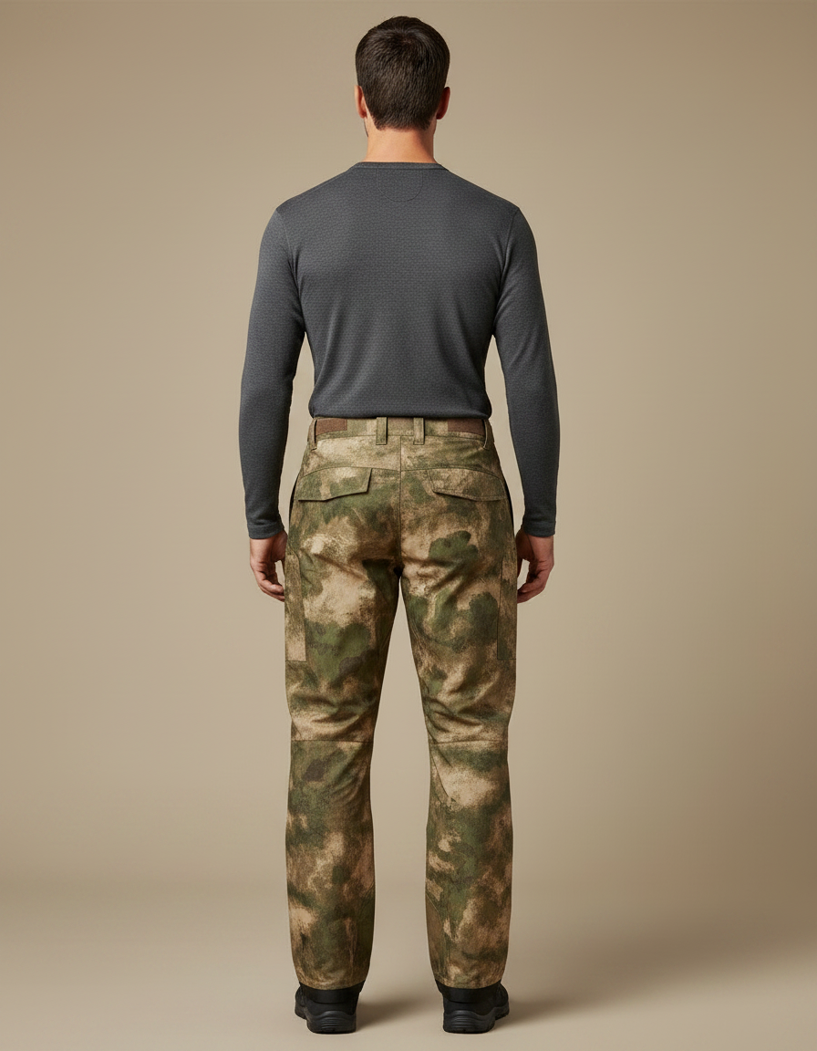 Pantalon De Pluie Camouflage Marron Vert Tactique Imperméable Homme - Multicolore Polyester - vue 2