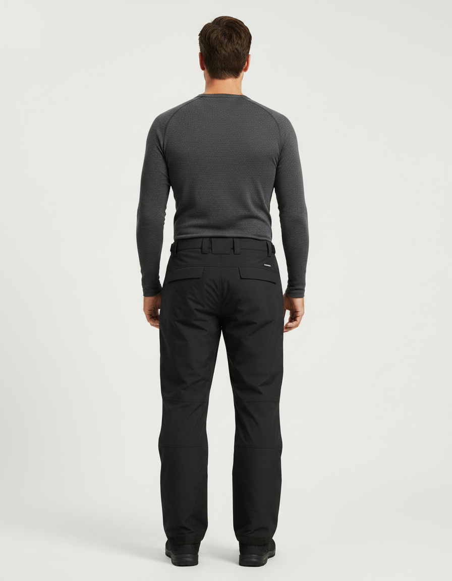 Pantalon De Pluie Noir Imperméable Homme Ski Randonnée - Polyester - vue 2