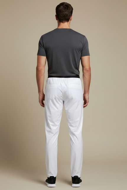 Pantalon De Pluie Blanc Imperméable Sportif Léger Homme - Polyester - vue 2