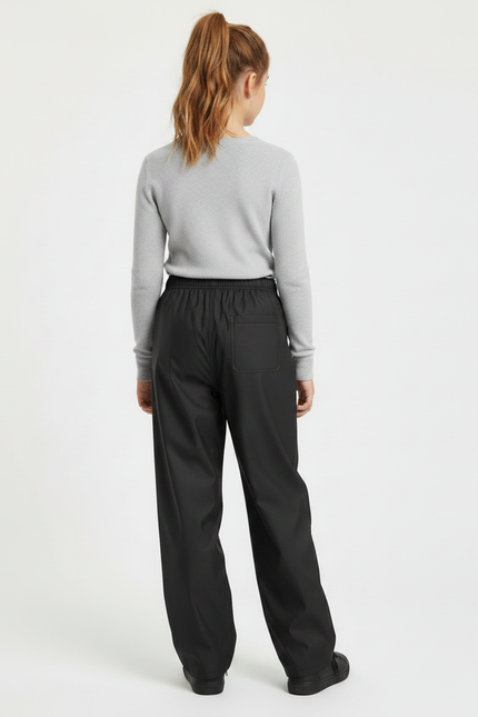 Pantalon De Pluie Noir Imperméable Ample Enfant Élastique - Polyester - vue 2