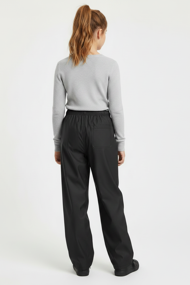 Pantalon De Pluie Noir Imperméable Ample Enfant Élastique - Polyester - vue 2