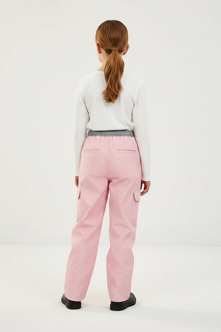 Pantalon De Pluie Rose Imperméable Cargo Enfant - Polyester - vue 2