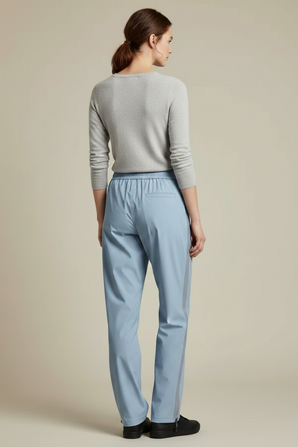 Pantalon De Pluie Bleu Ciel Imperméable Réfléchissant Ample Femme - Polyester - vue 2