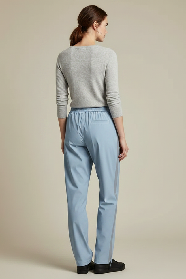 Pantalon De Pluie Bleu Ciel Imperméable Réfléchissant Ample Femme - Polyester - vue 2