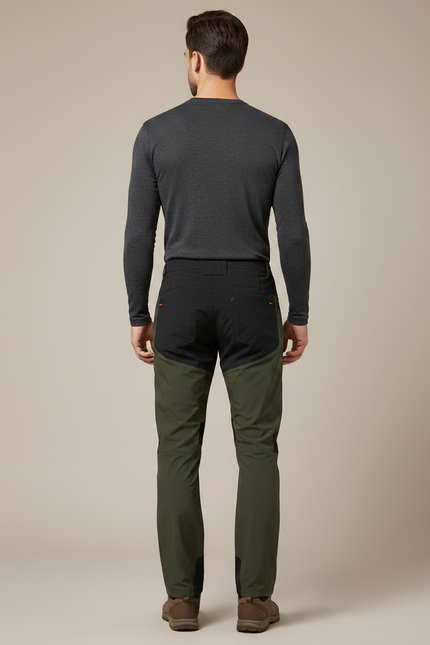Pantalon De Pluie Vert Kaki Extensible Imperméable Randonnée - Polyester - vue 2