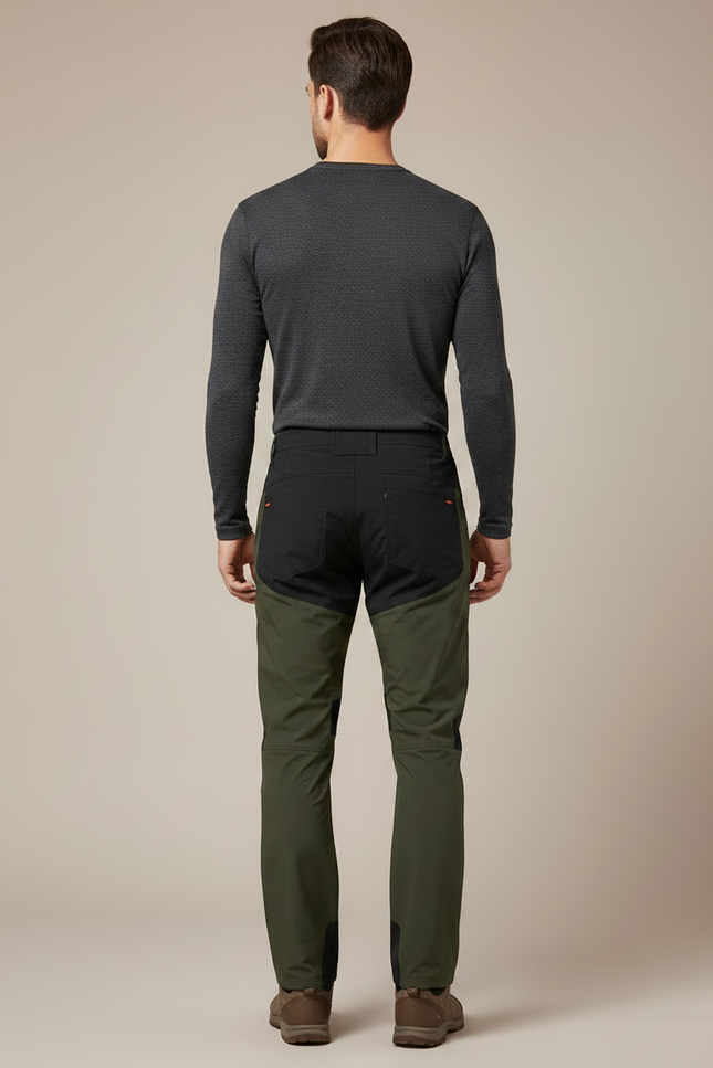 Pantalon De Pluie Vert Kaki Extensible Imperméable Randonnée - Polyester - vue 2
