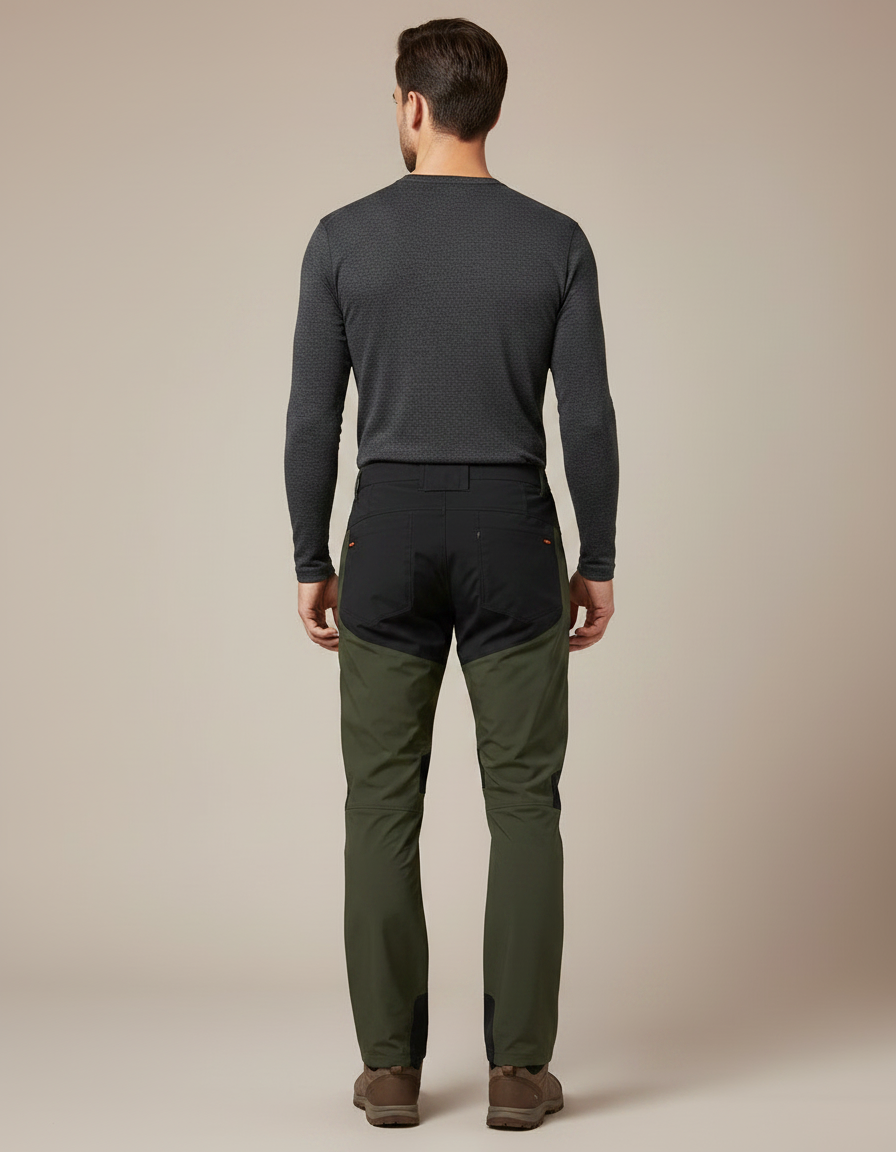 Pantalon De Pluie Vert Kaki Extensible Imperméable Randonnée - Polyester - vue 2
