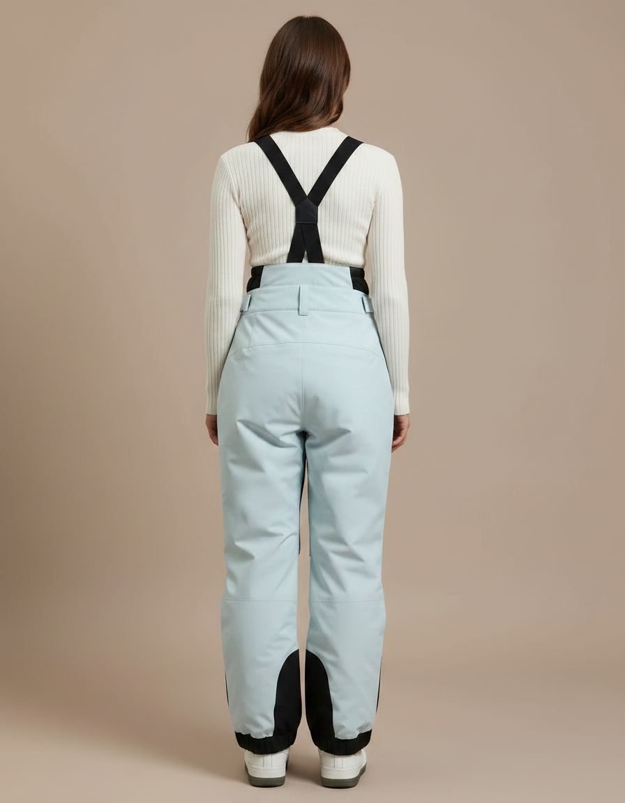 Pantalon De Pluie Bleu Clair Bretelles Ample Imperméable Femme - Polyester - vue 2