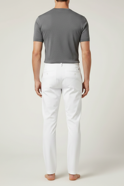 Pantalon De Pluie Blanc Homme Imperméable Slim Élégant - Polyester - vue 2