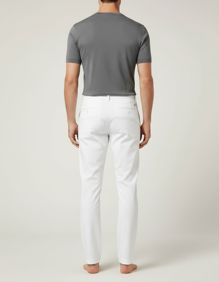 Pantalon De Pluie Blanc Homme Imperméable Slim Élégant - Polyester - vue 2
