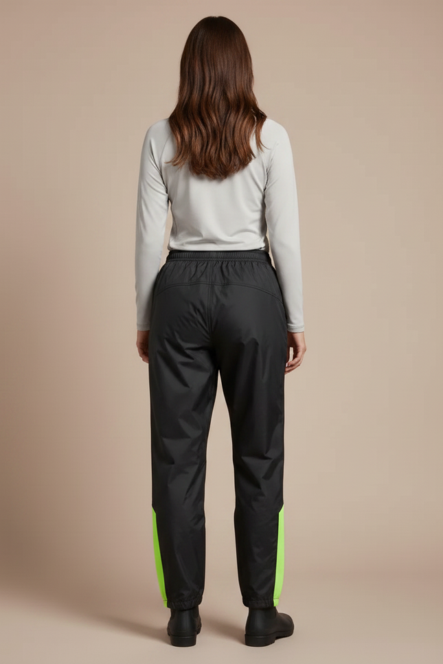 Pantalon Pluie Running Femme - Noir Polyester - vue 2
