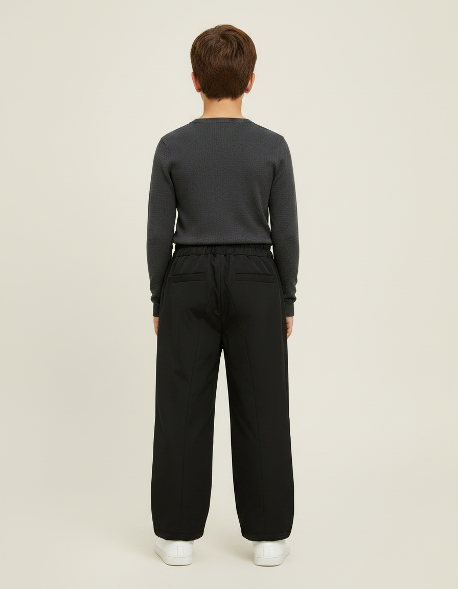 Pantalon De Pluie Noir Ample Imperméable Zippé Enfant - Polyester - vue 2