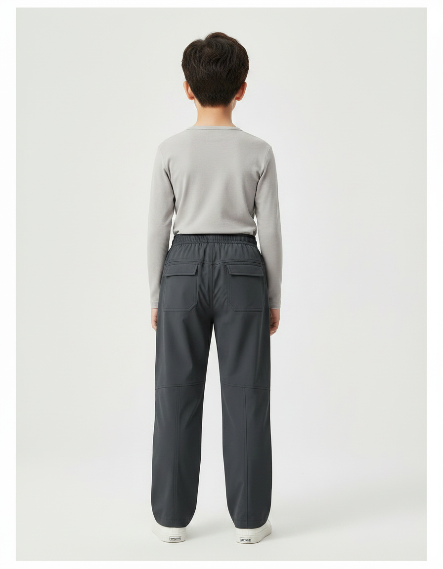 Pantalon De Pluie Gris Foncé Ample Imperméable Enfant - Polyester - vue 2