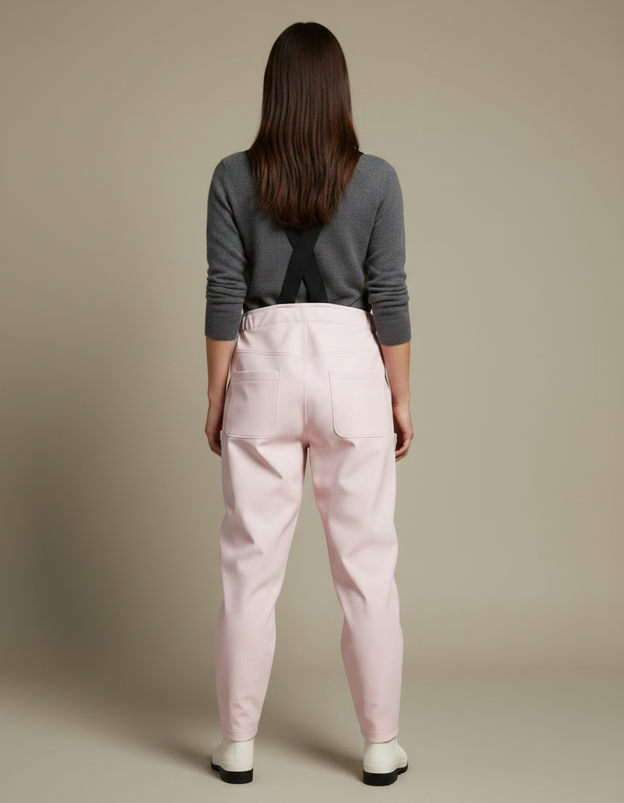 Pantalon De Pluie Rose Bretelles Imperméable Femme - Polyester - vue 2