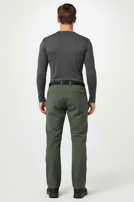 Pantalon De Pluie Vert Militaire Coupe Droite Imperméable Homme - Kaki Polyester - vue 2