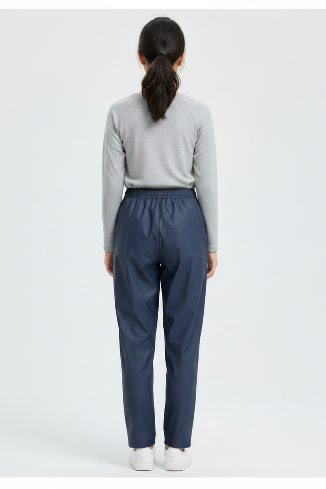 Pantalon De Pluie Bleu Marine Imperméable Décontracté Femme - Polyester - vue 2