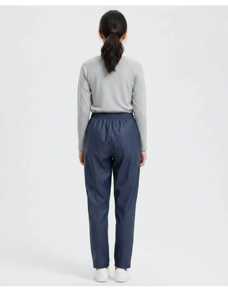 Pantalon De Pluie Bleu Marine Imperméable Décontracté Femme - Polyester - vue 2
