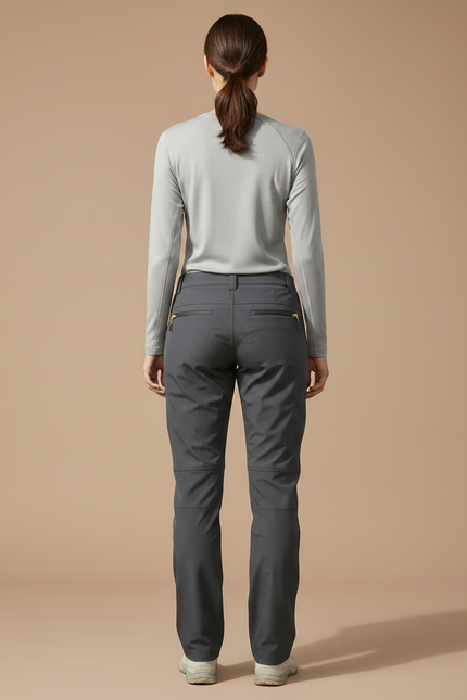 Pantalon De Pluie Gris Anthracite Chaud Softshell Femme - Polyester - vue 2