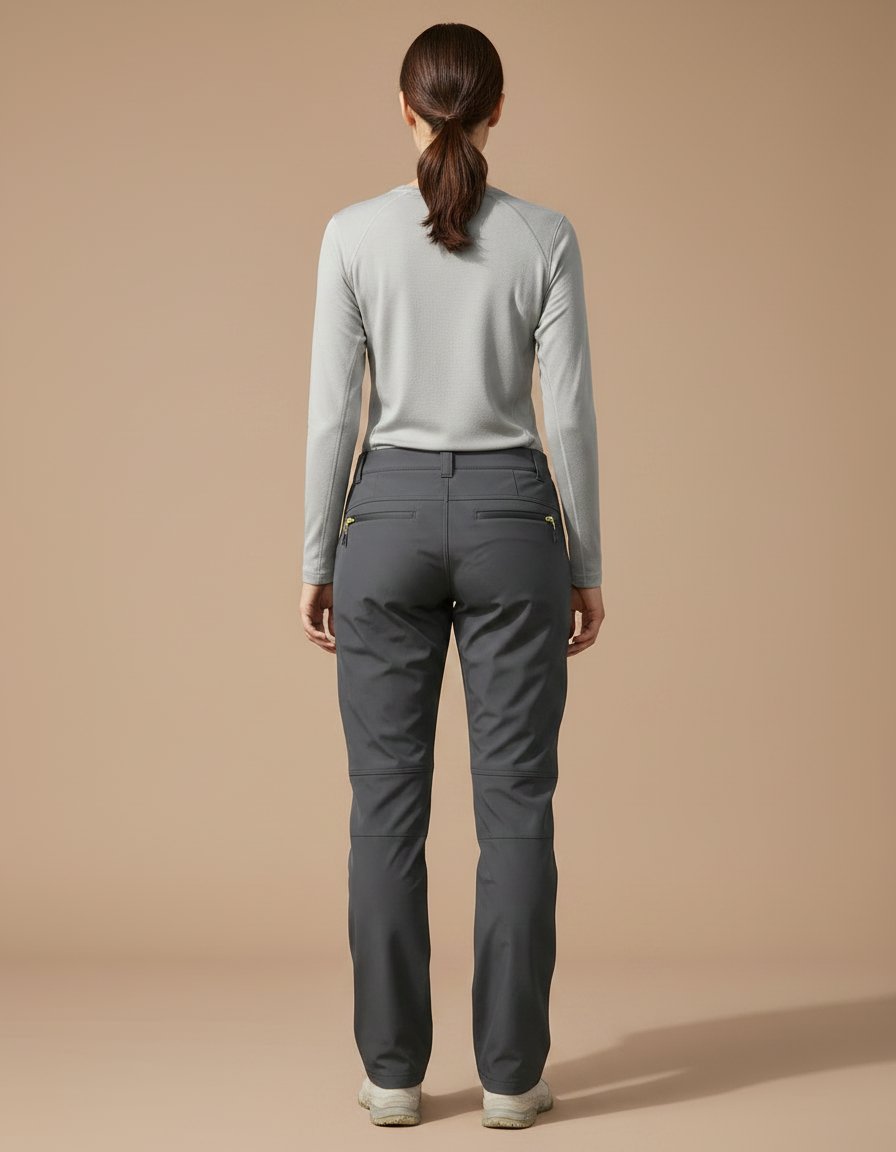 Pantalon De Pluie Gris Anthracite Chaud Softshell Femme - Polyester - vue 2
