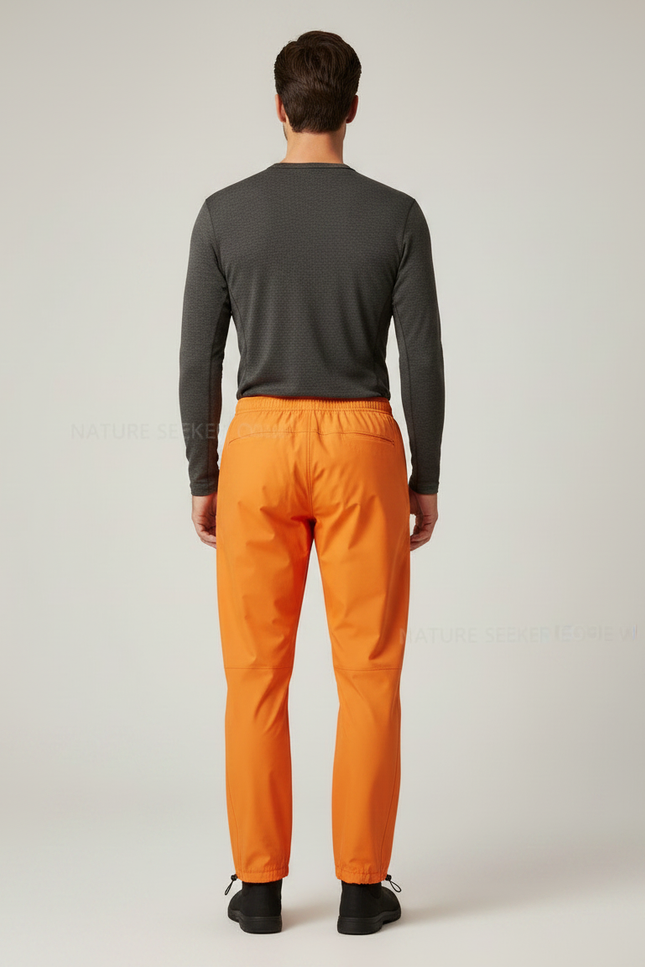 Pantalon De Pluie Orange Ample Léger Imperméable Homme - Polyester - vue 2