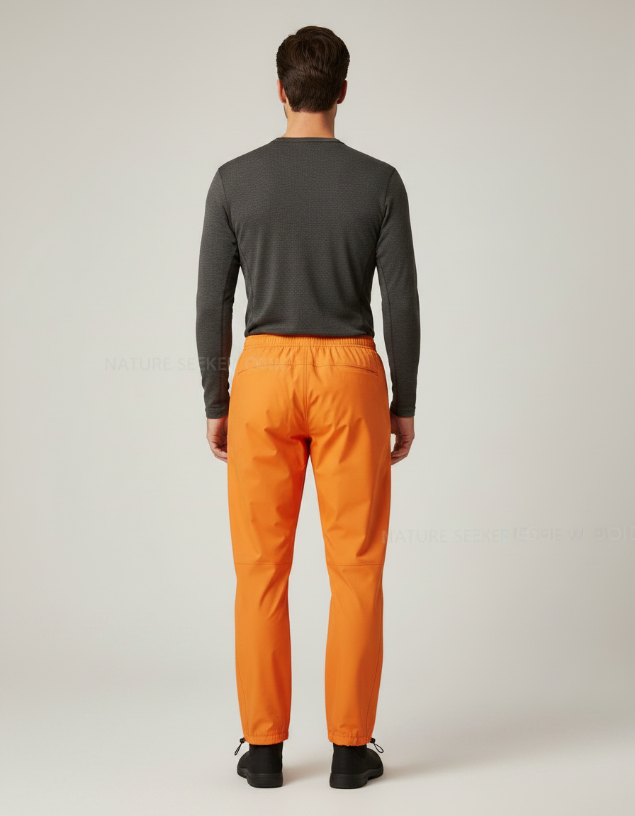 Pantalon De Pluie Orange Ample Léger Imperméable Homme - Polyester - vue 2