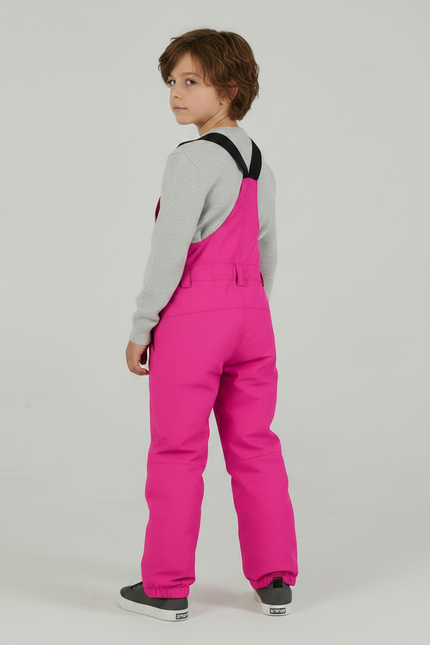 Pantalon De Pluie Rose Bretelles Imperméable Enfant Ski - Polyester - vue 2
