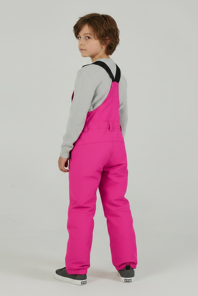 Pantalon De Pluie Rose Bretelles Imperméable Enfant Ski - Polyester - vue 2