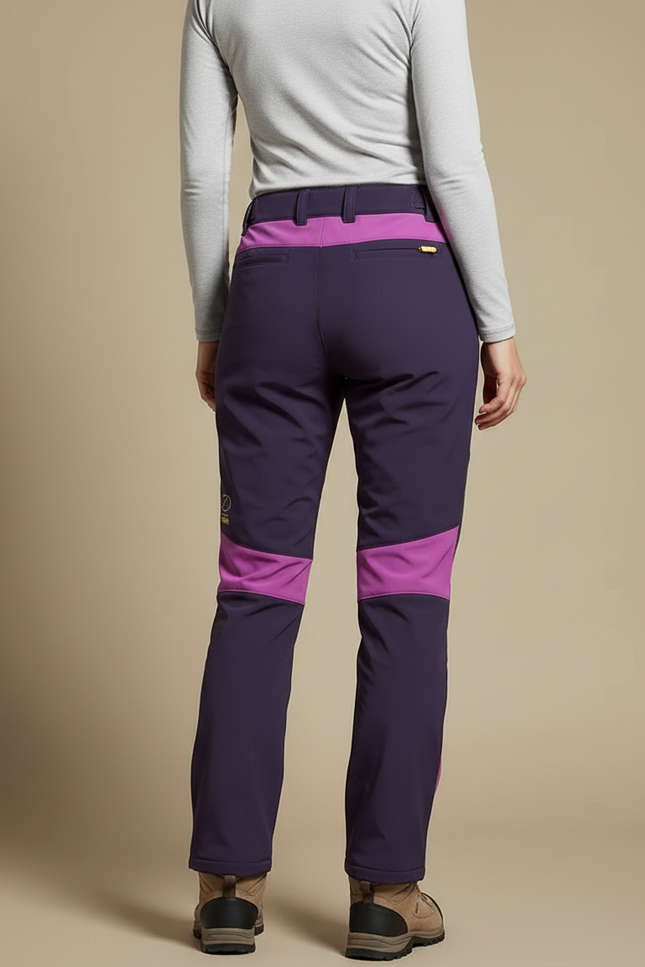 Pantalon De Pluie Violet Imperméable Randonnée Softshell Femme - Polyester - vue 2