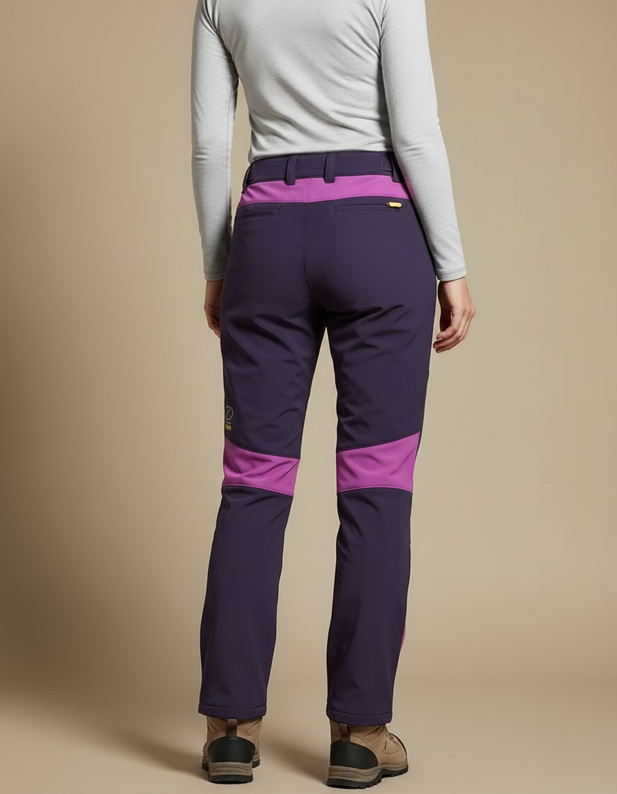 Pantalon De Pluie Violet Imperméable Randonnée Softshell Femme - Polyester - vue 2