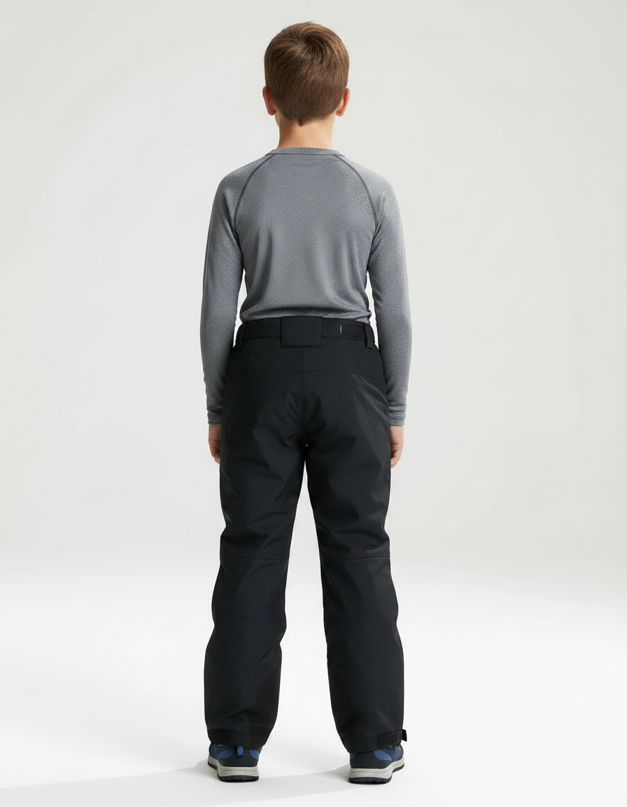 Pantalon De Pluie Noir Garçon Coupe Droite Imperméable - Polyester - vue 2