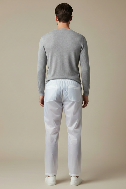 Pantalon De Pluie Blanc Transparent Imperméable Homme Décontracté - Polyester - vue 2
