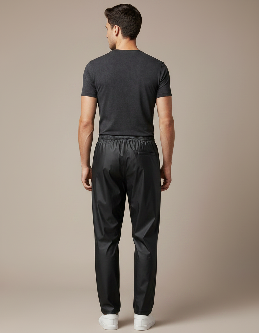 Pantalon De Pluie Noir Imperméable Unisexe Urbain Léger - Polyester - vue 2